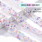 1.2Cm wide, resin pentagram sequined diamond belt, glue-free tear-off and stick toy dolls and other decorative diamond clothing accessories