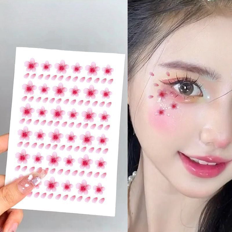 Stage Performance Butterfly Moon Face Stickers Makeup Party Festival Temporary Stickers