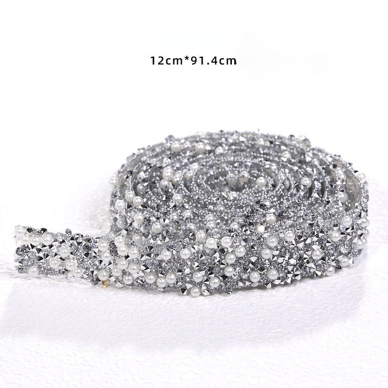 Resin Strip with Costume Rhinestone Strip Patch with Back Rubber Crystal Lace Diy Handmade Jewelry Accessories