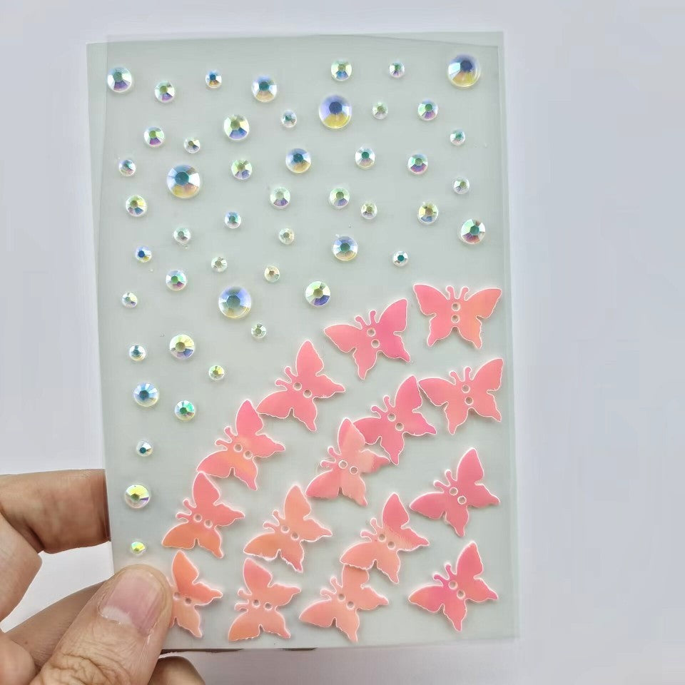 Stage Performance Butterfly Moon Face Stickers Makeup Party Festival Temporary Stickers
