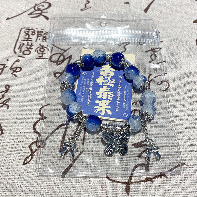 Butterfly Lucky Bracelet Made of Glass Material for A Friend As A Bracelet Accessory Gift