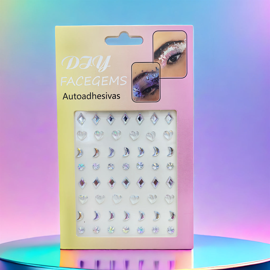 Stage Performance Butterfly Moon Face Stickers Makeup Party Festival Temporary Stickers