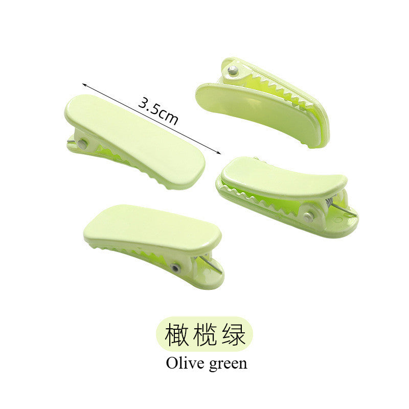 3.5cm Ultra Short Thumb Duck Beak Clip with Colorful Bangs Barrette Simple Hollow Hair Clip