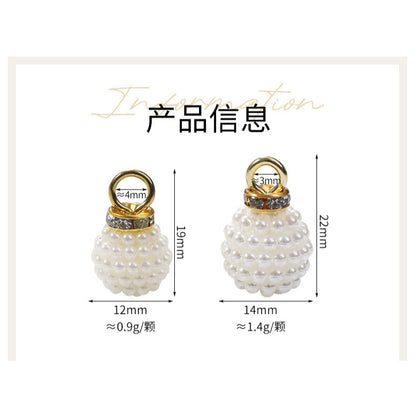 White Ball ABS Pearl Pendant DIY Headdress Bags Phone Case Clothing Accessories