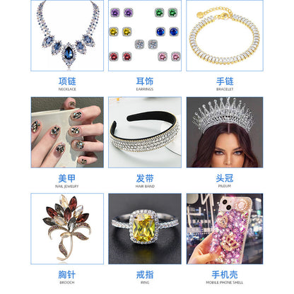 13*18mm Shiny Drop Rhinestone With Crystal Buckle Fancy Crystal for Wedding Dress DIY Handmade