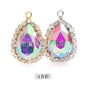 10*14mm Drop Crystal Buckle Single Hanging Copper Base DIY Glass Rhinestone Jewelry Accessories Single Hole Pendant