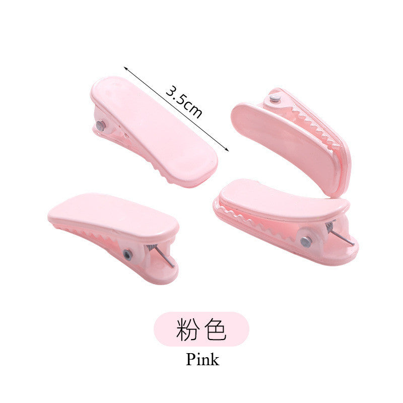 3.5cm Ultra Short Thumb Duck Beak Clip with Colorful Bangs Barrette Simple Hollow Hair Clip