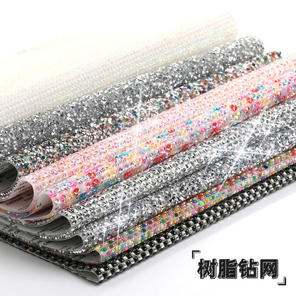 Resin drill mesh sticker can be cut small lattice decorative resin sticker DIY earrings mobile phone case diamond jewelry clothing accessories