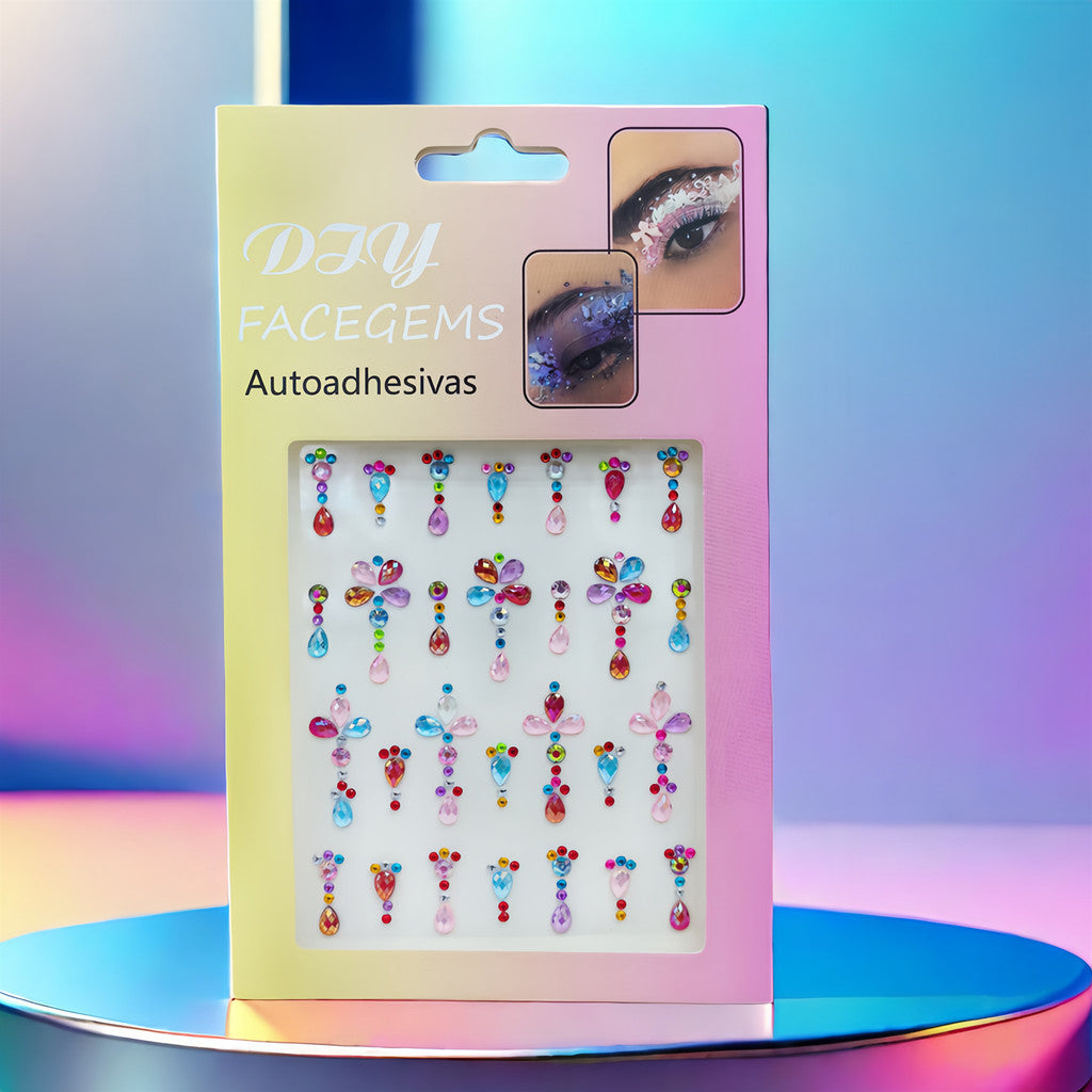 Stage Performance Butterfly Moon Face Stickers Makeup Party Festival Temporary Stickers