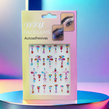 Stage Performance Butterfly Moon Face Stickers Makeup Party Festival Temporary Stickers