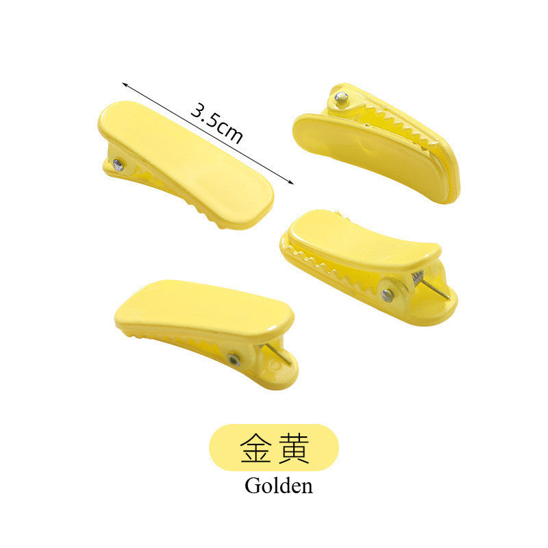 3.5cm Ultra Short Thumb Duck Beak Clip with Colorful Bangs Barrette Simple Hollow Hair Clip