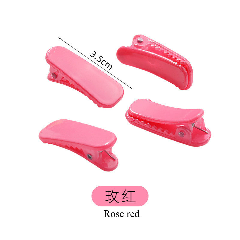 3.5cm Ultra Short Thumb Duck Beak Clip with Colorful Bangs Barrette Simple Hollow Hair Clip