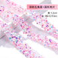 1.2Cm wide, resin pentagram sequined diamond belt, glue-free tear-off and stick toy dolls and other decorative diamond clothing accessories