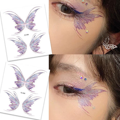 Stage Performance Butterfly Moon Face Stickers Makeup Party Festival Temporary Stickers
