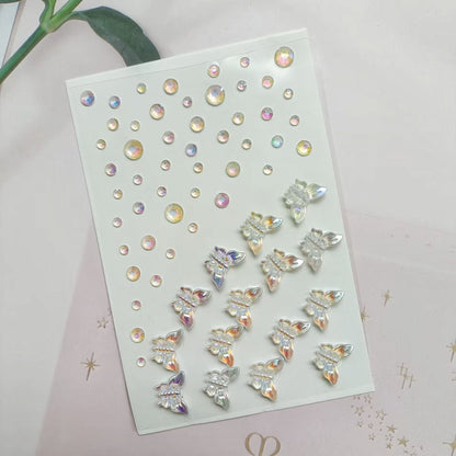 Stage Performance Butterfly Moon Face Stickers Makeup Party Festival Temporary Stickers