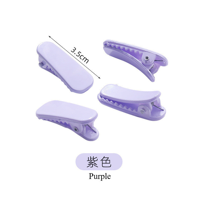 3.5cm Ultra Short Thumb Duck Beak Clip with Colorful Bangs Barrette Simple Hollow Hair Clip