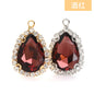10*14mm Drop Crystal Buckle Single Hanging Copper Base DIY Glass Rhinestone Jewelry Accessories Single Hole Pendant