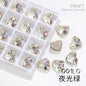 K9 Mocha Flat Buckle Flat Bottom Hand Sewn Drill Fat Peach Heart Crystal Double Hole Love Glass Drill Bridal Clothing Dress Accessories