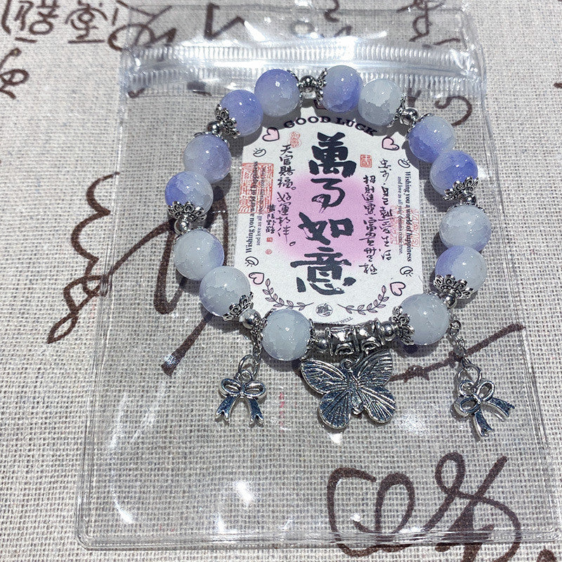 Butterfly Lucky Bracelet Made of Glass Material for A Friend As A Bracelet Accessory Gift