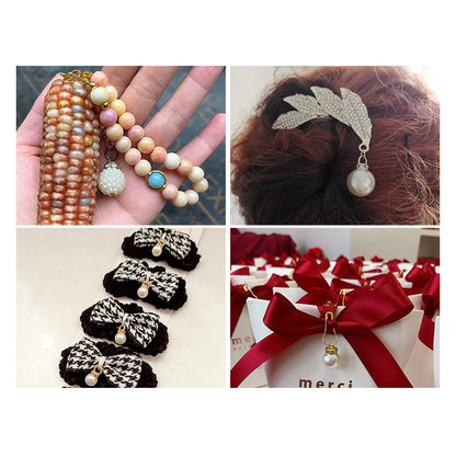 White Ball ABS Pearl Pendant DIY Headdress Bags Phone Case Clothing Accessories