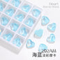 K9 Mocha Flat Buckle Flat Bottom Hand Sewn Drill Fat Peach Heart Crystal Double Hole Love Glass Drill Bridal Clothing Dress Accessories