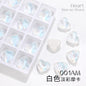 K9 Mocha Flat Buckle Flat Bottom Hand Sewn Drill Fat Peach Heart Crystal Double Hole Love Glass Drill Bridal Clothing Dress Accessories