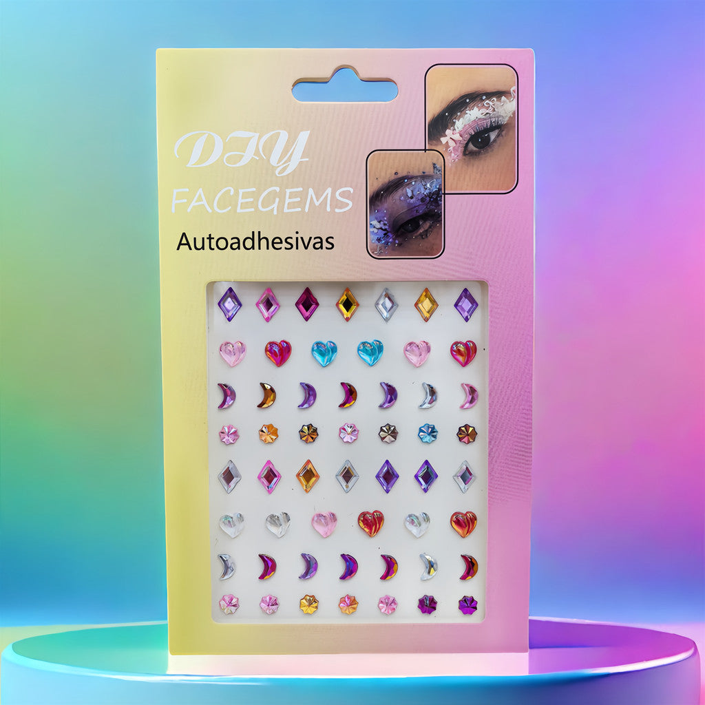 Stage Performance Butterfly Moon Face Stickers Makeup Party Festival Temporary Stickers