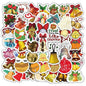 Christmas Style PVC Stickers DIY Laptop Phone Case Luggage Diary Decoration Waterproof Decal