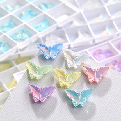 Butterfly Knight Series Dopamine Crystal K9 Nail Diamond Decorative Rhinestone Glass Material DIY Handmade Accessories