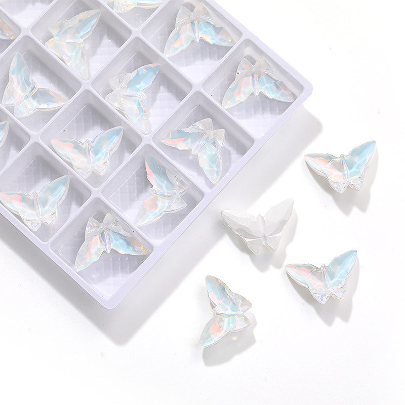 Butterfly Knight Series Dopamine Crystal K9 Nail Diamond Decorative Rhinestone Glass Material DIY Handmade Accessories
