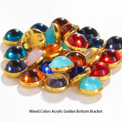 Pearl Buttons Imitation Pearl High Brightness Flat Bottom Half Side Pearl Hand Sewn Diy Accessories