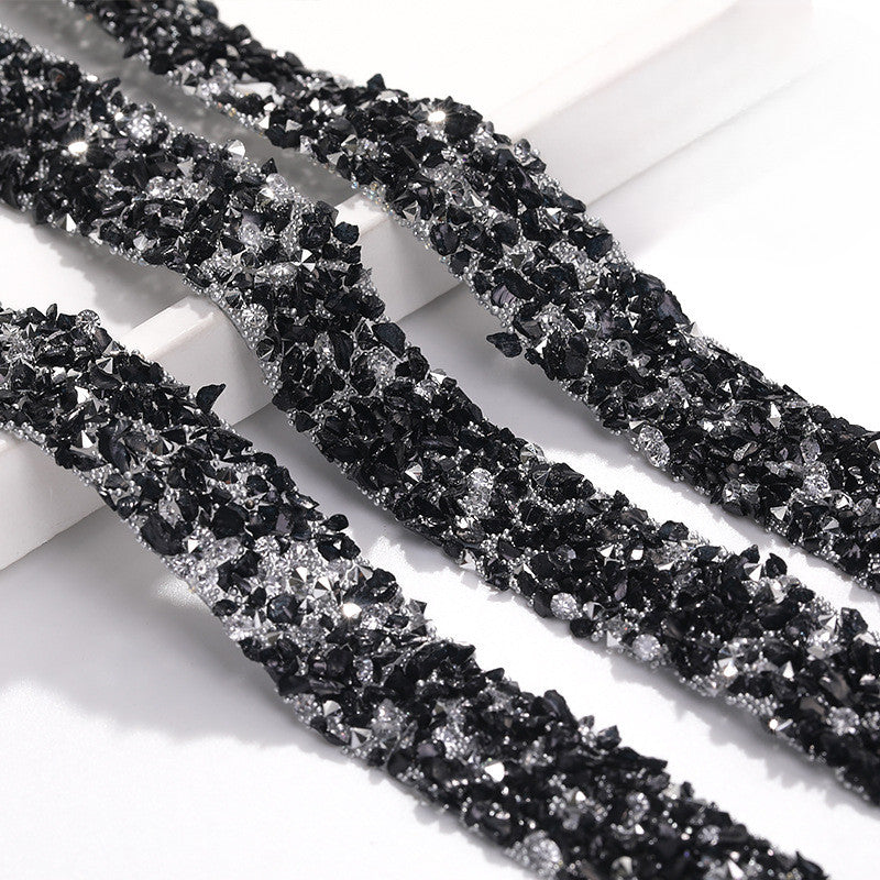 Self-adhesive Gloss Resin Inlaid Crystal Ribbon Strip Diy Handmade Accessories