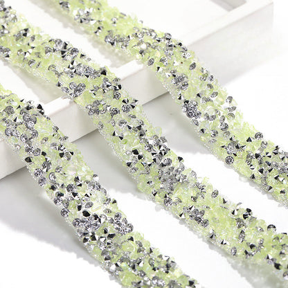 Self-adhesive Gloss Resin Inlaid Crystal Ribbon Strip Diy Handmade Accessories