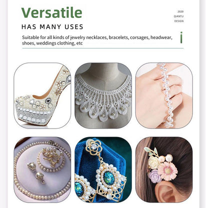 Pearl Buttons Imitation Pearl High Brightness Flat Bottom Half Side Pearl Hand Sewn Diy Accessories