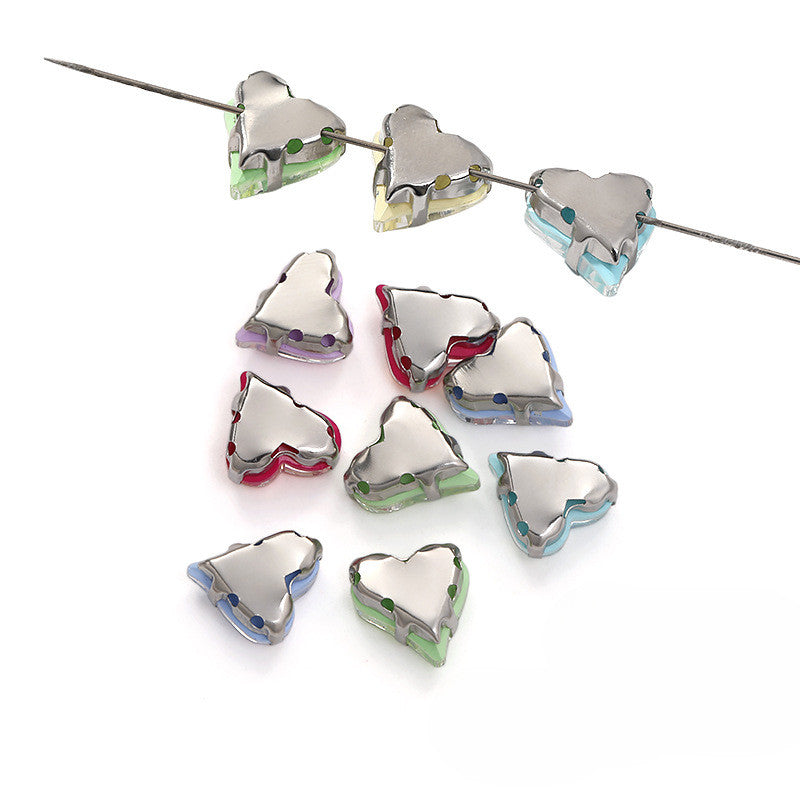 12*13mm Sweet Heart Shape Sew on Crystal Rhinestone for Dress Shoes Crafts Accessory