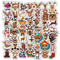 Christmas Style PVC Stickers DIY Laptop Phone Case Luggage Diary Decoration Waterproof Decal