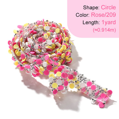 Tear That Sticky Heart Butterfly Round Polymer Sheet Crystal Tape DIY Resin Strip Clothing Accessories