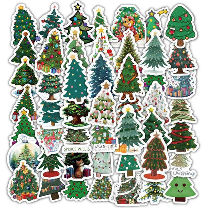 Christmas Style PVC Stickers DIY Laptop Phone Case Luggage Diary Decoration Waterproof Decal