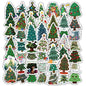 Christmas Style PVC Stickers DIY Laptop Phone Case Luggage Diary Decoration Waterproof Decal