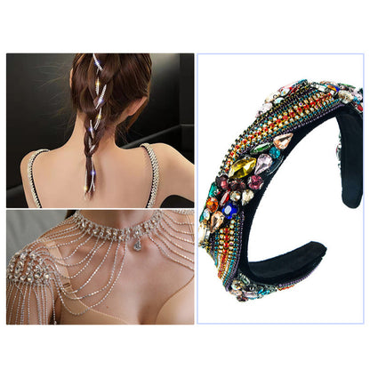 Mocha Color Rhinestone Chain Sewing Crystal Chain Silver Claw with Diamond Trims DIY Clothes Accessories