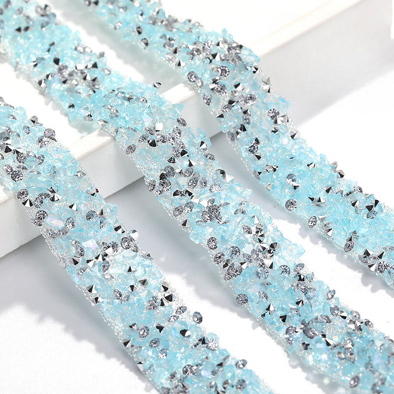 Self-adhesive Gloss Resin Inlaid Crystal Ribbon Strip Diy Handmade Accessories