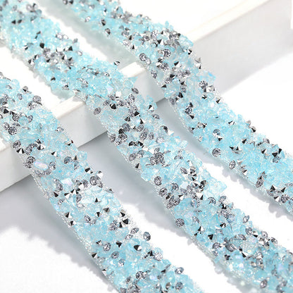 Self-adhesive Gloss Resin Inlaid Crystal Ribbon Strip Diy Handmade Accessories