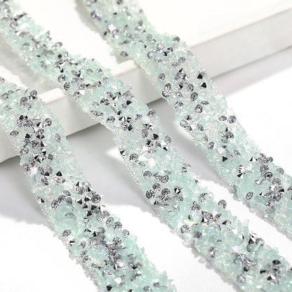 Self-adhesive Gloss Resin Inlaid Crystal Ribbon Strip Diy Handmade Accessories