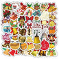 Christmas Style PVC Stickers DIY Laptop Phone Case Luggage Diary Decoration Waterproof Decal