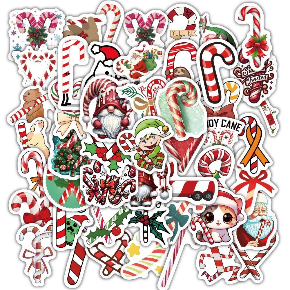 Christmas Style PVC Stickers DIY Laptop Phone Case Luggage Diary Decoration Waterproof Decal