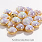 Pearl Buttons Imitation Pearl High Brightness Flat Bottom Half Side Pearl Hand Sewn Diy Accessories