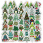 Christmas Style PVC Stickers DIY Laptop Phone Case Luggage Diary Decoration Waterproof Decal