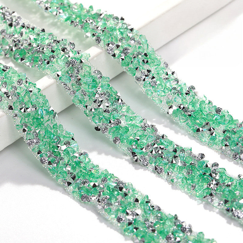 Self-adhesive Gloss Resin Inlaid Crystal Ribbon Strip Diy Handmade Accessories
