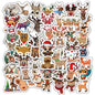 Christmas Style PVC Stickers DIY Laptop Phone Case Luggage Diary Decoration Waterproof Decal