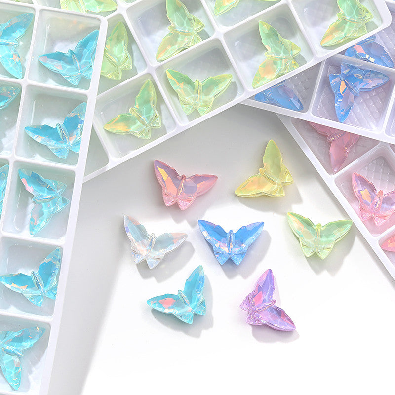 Butterfly Knight Series Dopamine Crystal K9 Nail Diamond Decorative Rhinestone Glass Material DIY Handmade Accessories